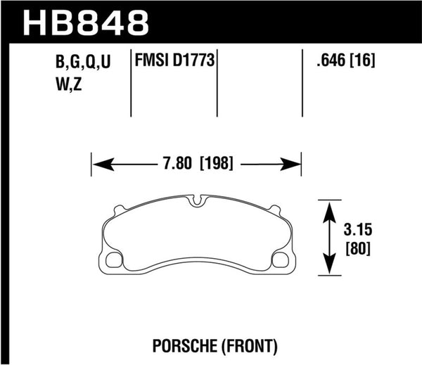 Hawk Performance HPS Brake Pads for 14-19 Porsche 911 GT3/GT3 RS & 2016 Cayman GT4