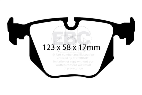 EBC Redstuff Rear Brake Pads for 2001-2007 BMW M3 3.2 (E46)
