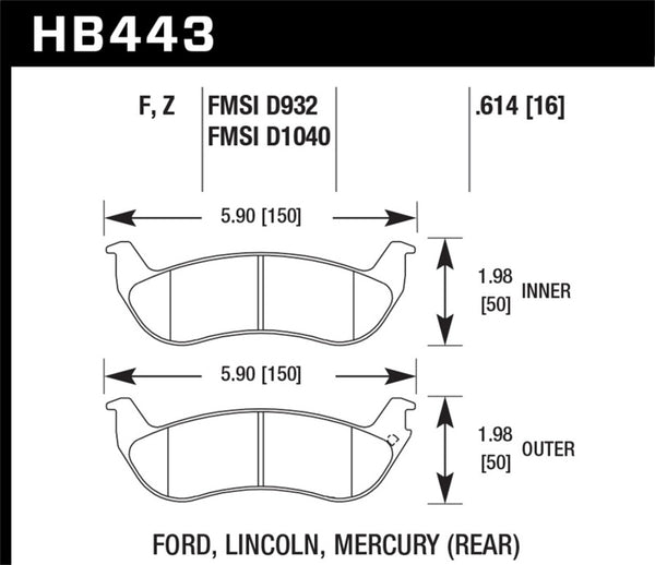 Hawk HPS Performance Street Brake Pads - Enhanced Stopping Power