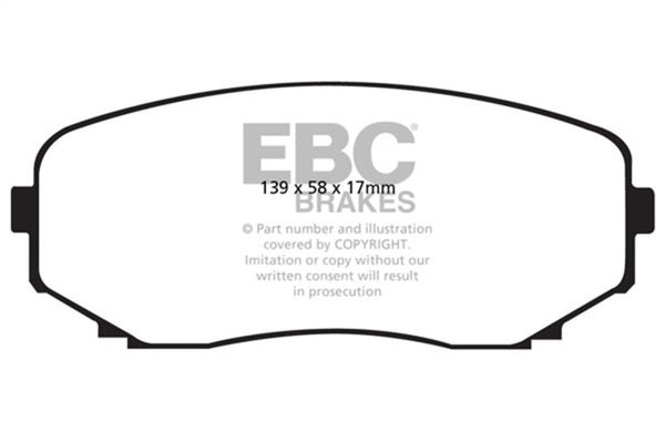 EBC Redstuff Front Brake Pads for 2011-2014 Ford Edge 2.0 Turbo