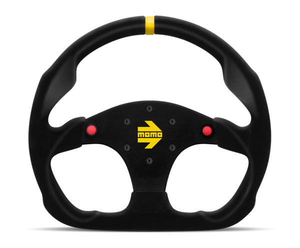 Momo MOD30 Buttons Steering Wheel 320 mm - Black Suede/Black Spokes/1 Stripe