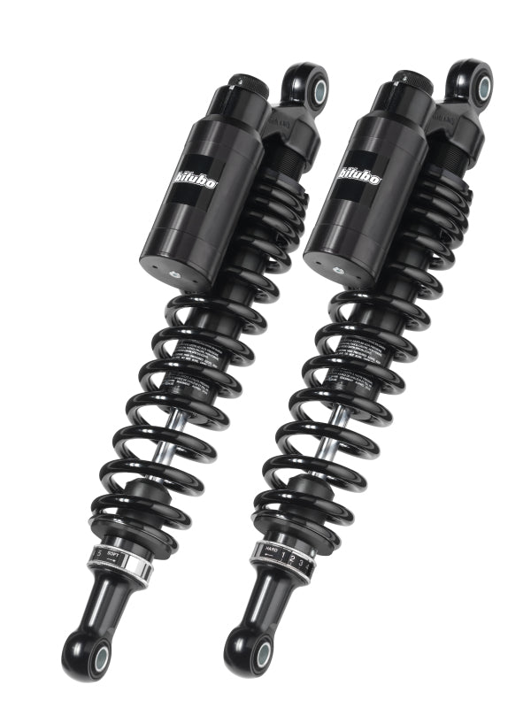 Bitubo WMT0 Twin Shocks - Adjustable Spring Preload, 330mm Length, Dark Edition
