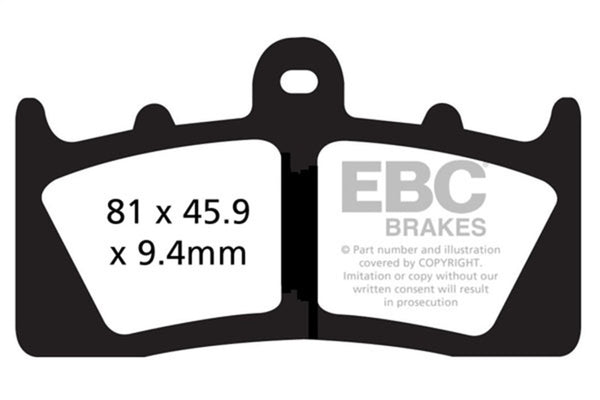 EBC 17-23 BMW K1600 B Bagger K61 Front Left/Right Sintered HH/R Brake Pads
