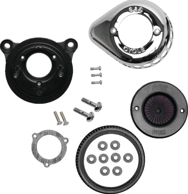 S&S Cycle 01-17 BT Stealth Air Stinger Kit w/ Chrome Teardrop