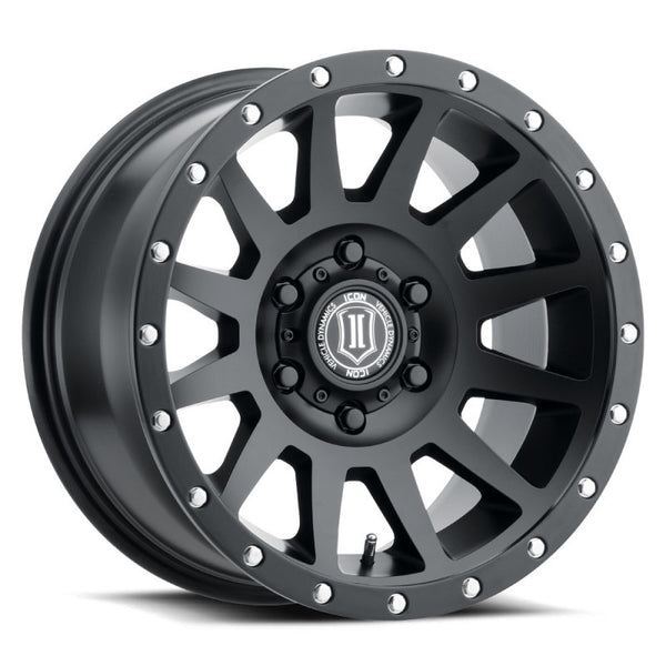 ICON Compression 17x8.5 Wheel - 5x5 Bolt Pattern, -6mm Offset, Satin Black