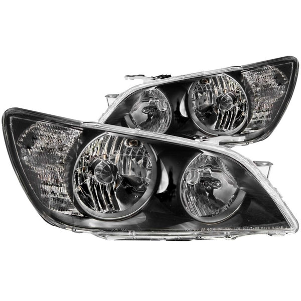 ANZO Crystal Headlights Black Housing for Lexus IS300 (20012005)