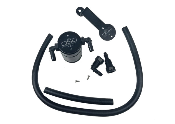 J&L 05-10 Ford Mustang GT/Bullitt/Saleen Black Anodized Oil Separator 3.0 - Passenger Side