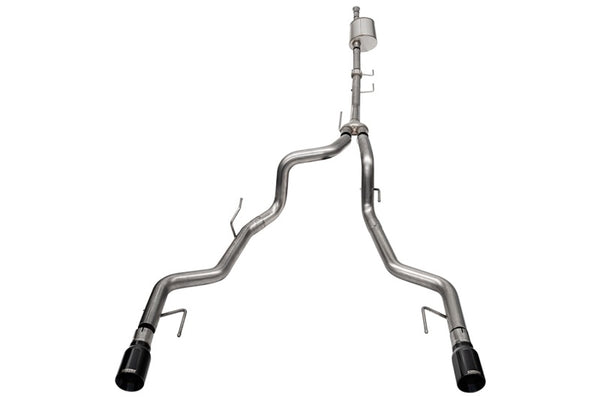 CORSA Performance 2021-2025 Ford F-150 SuperCrew 5.5ft Bed Cat-Back Exhaust - Black PVD