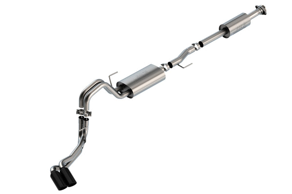 Borla Cat-Back Touring Exhaust for 2021 Ford F-150 5.0L V8 - Black Chrome Tips
