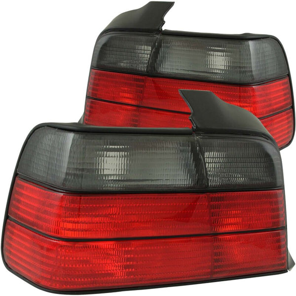 ANZO Red/Smoke Tail Lights Pair for 19921998 BMW 3 Series E36 Sedan