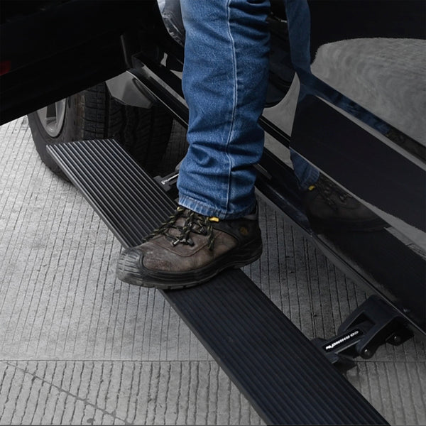 Go Rhino VoltStep Electric Running Board Kit for 22-24 Toyota Tundra Crew Cab, Tex. Black