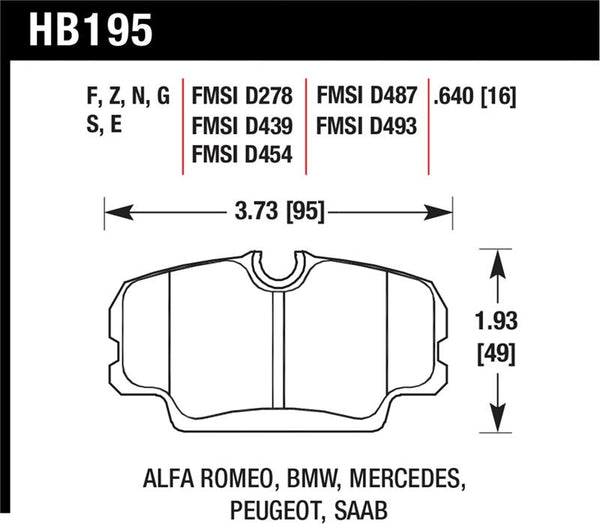 Hawk 84-4/91 BMW 325 (E30) Blue 9012 Race Front Brake Pads