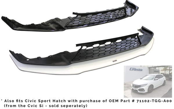 GReddy Front Lip Spoiler for 2017+ Honda Civic Si Coupe/Sedan