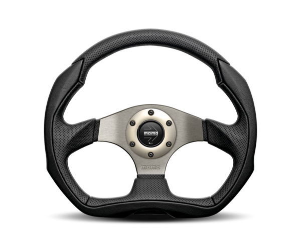 Momo Eagle Steering Wheel 350 mm - Black Leather/Anthracite Spokes