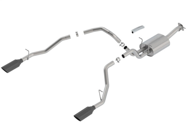 Borla Catback Exhaust for 2019 RAM 1500 5.7L V8 Crew Cab - ATAK SS with Black Chrome Tips