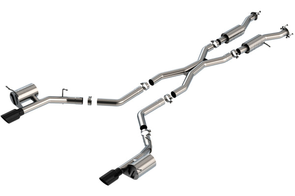 Borla S-Type Cat-Back Exhaust System for 2021+ Dodge Durango SRT Hellcat 6.2L V8 - Black Chrome Tips