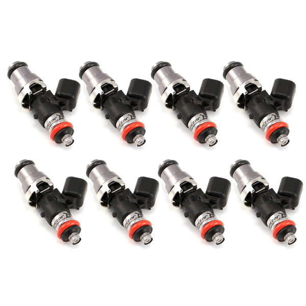 Injector Dynamics 1340cc Fuel Injectors - Set of 8 (48mm, Grey Top, Low O-Ring)