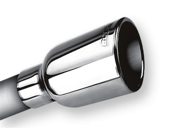 Borla 2.25" Inlet 3.19" Round Rolled Angle Cut Outlet Exhaust Tip - 5" Long