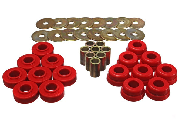 Energy Suspension GM Body Mount Set with Hardware - Red