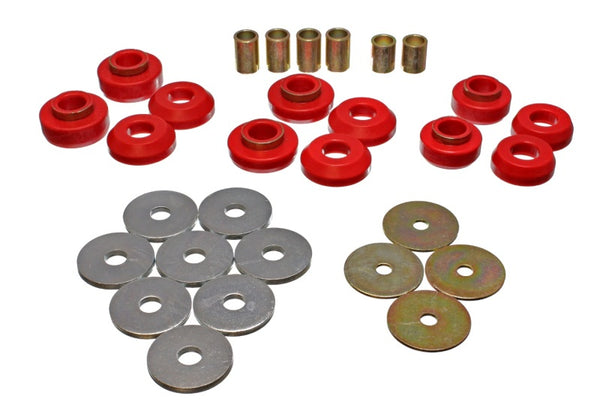 Energy Suspension Body Mount Set for 75-79 Chevrolet Nova / Chevy II - Red