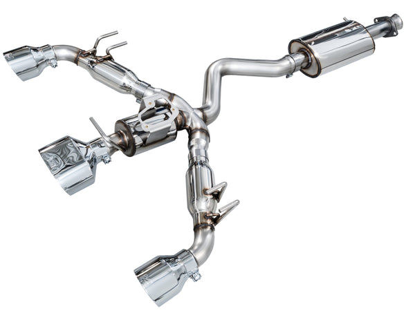 AWE Touring Edition Catback Exhaust for 2023-2024 Toyota GR Corolla Chrome Silver Tips