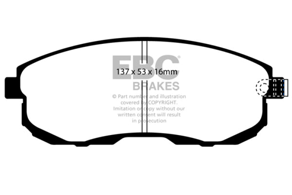 EBC Yellowstuff Front Brake Pads for 2002-2003 Infiniti G20 2.0