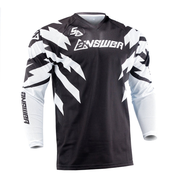 Answer 26 LE Syncron Rizz Vented Jersey Black/White/Cyan - Small