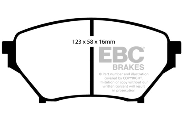 EBC Greenstuff Front Brake Pads for 01-03 Mazda Miata MX5 1.8 (Sports Suspension)
