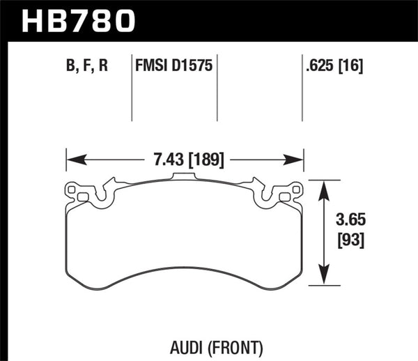 Hawk High Performance Brake Pads for 2016 Audi A8 - Front