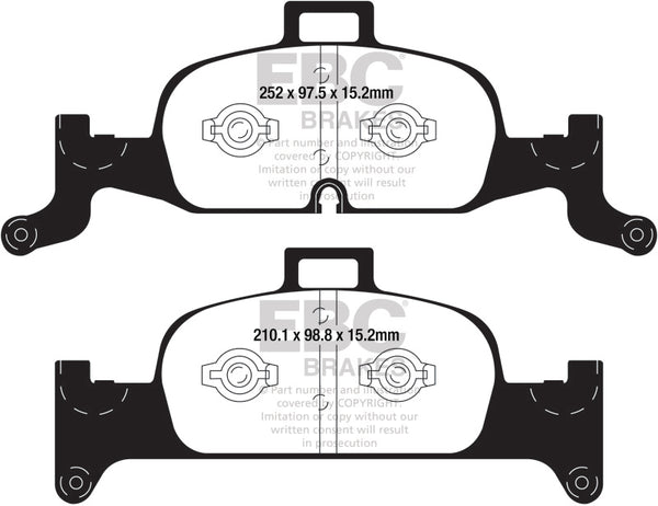 EBC Redstuff Front Brake Pads for 2018+ Audi A4 Allroad Quattro 2.0L Turbo