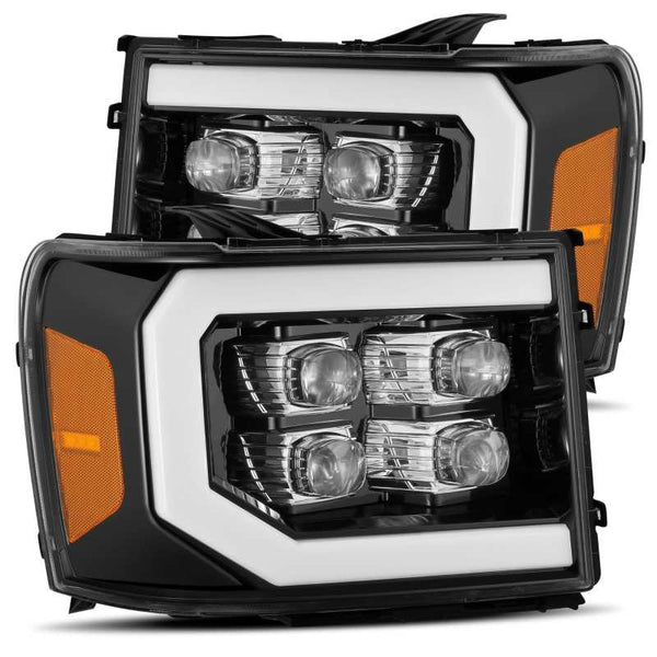 AlphaRex NOVA Series LED Projector Headlights (Jet Black) for 2007-2013 GMC 1500HD