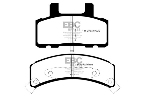 EBC Yellowstuff Front Brake Pads for 97-99 Cadillac Deville 4.6