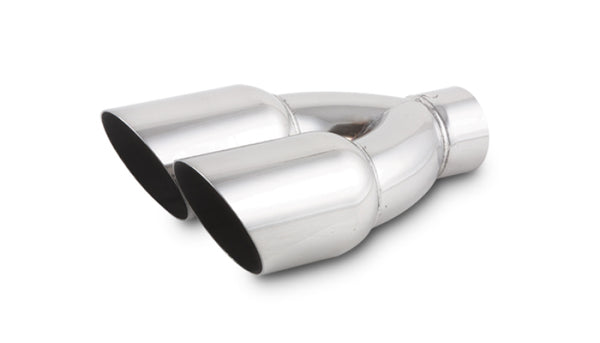 Vibrant Dual 3.5in Round SS Exhaust Tip (Single Wall Angle Cut)