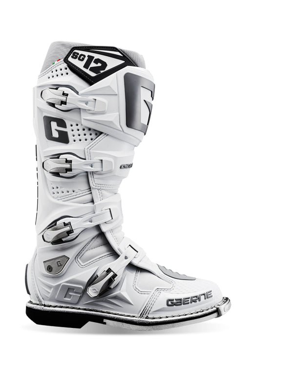 Gaerne SG12 Motorcycle Boots - White, Size 10