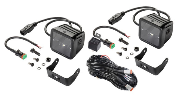Hella Black Magic 3.2in L.E.D. Cube Kit - Spot Beam Fog Lights