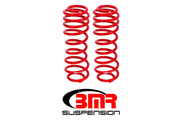 BMR Suspension Rear Performance/Drag Lowering Springs for 05-14 S197 Mustang GT/GT500 - Red