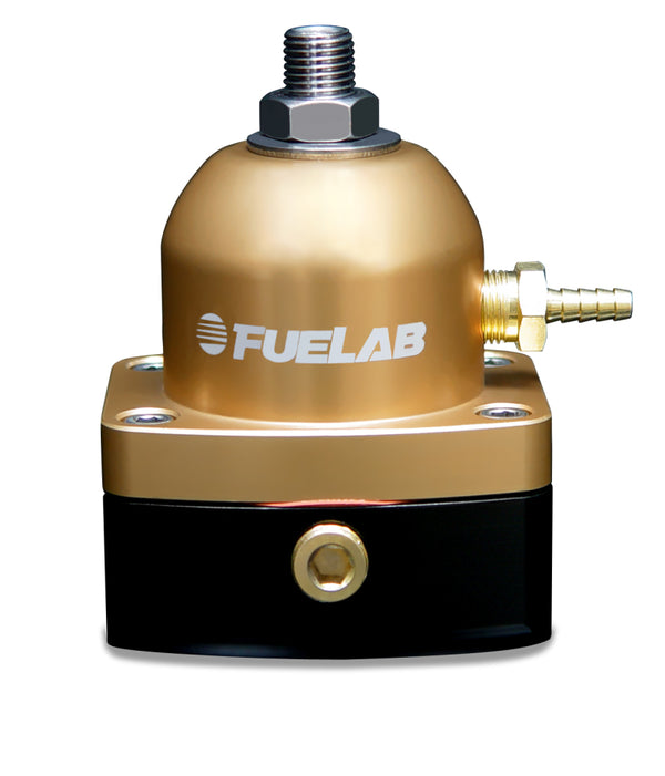 Fuelab 535 EFI Adjustable Mini Fuel Pressure Regulator 25-90 PSI - Gold