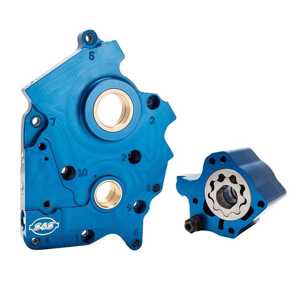 S&S Cycle 2017+ M8 Oil Cooled Models Oil Pump & Cam Plate Kit - Incl. VVT