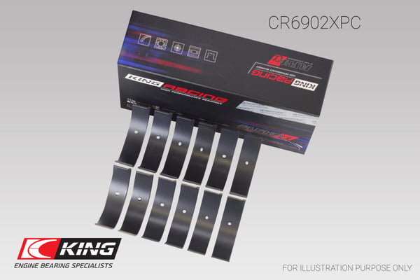 King Engine Bearings Nissan VQ35HR/VQ37VHR/VR30DTT pMaxKote Rod Bearing Set - Size +.5mm