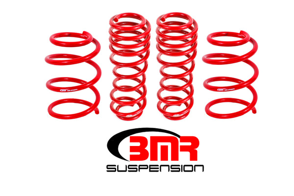 BMR Suspension Lowering Springs for 05-14 Mustang GT - Set of 4 - Red
