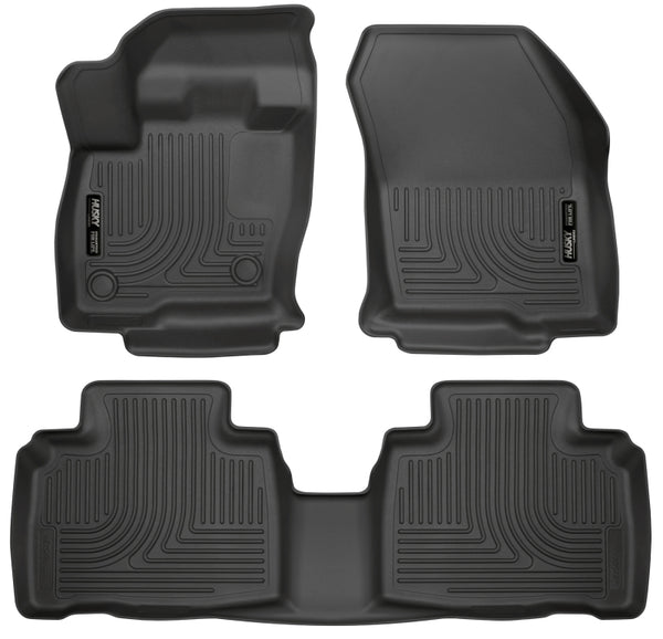 Husky Liners WeatherBeater Front & 2nd Row Floor Liners for 2015 Ford Edge - Black