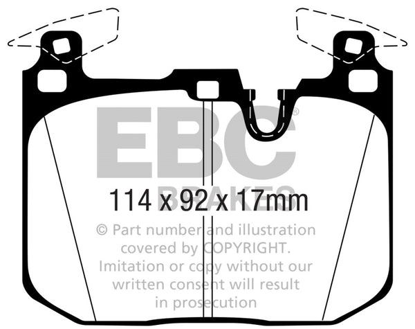 EBC Yellowstuff Performance Front Brake Pads for BMW M2, M3, M4