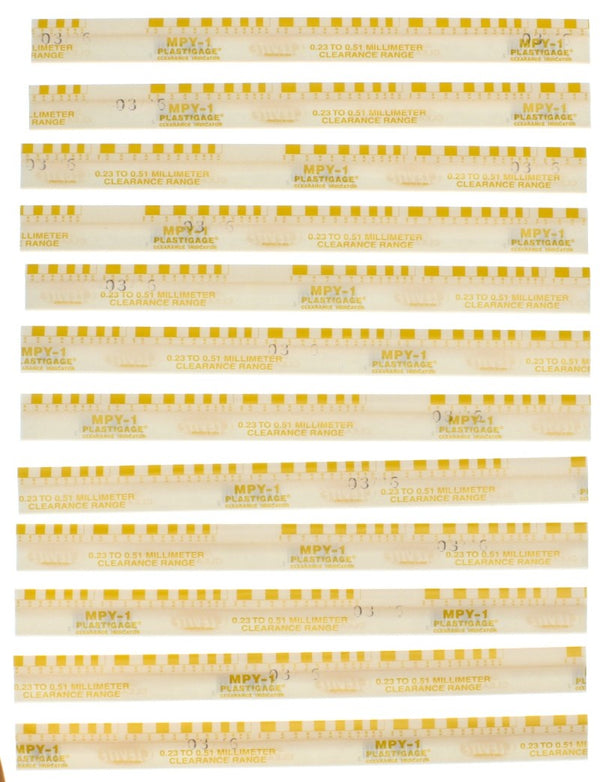 Clevite Yellow Plastigage - 12 Pack for Oil Clearance Checks