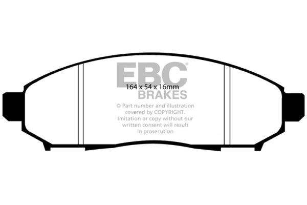 EBC Greenstuff Front Brake Pads for 2015-2018 Nissan Frontier 2.5 2WD