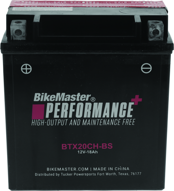 BikeMaster BTX20CH-BS Sealed AGM Motorcycle Battery (Spill-Proof)