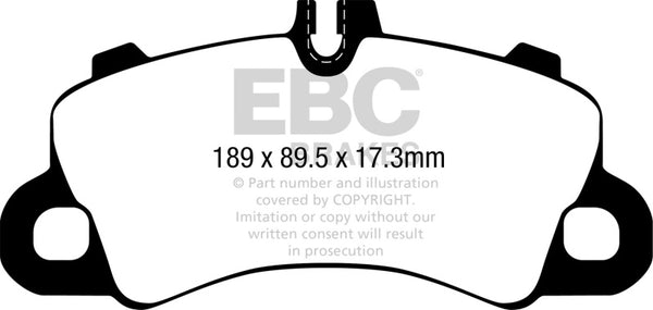 EBC Bluestuff Front Brake Pads for 2018+ Porsche Cayenne 3.0L Turbo