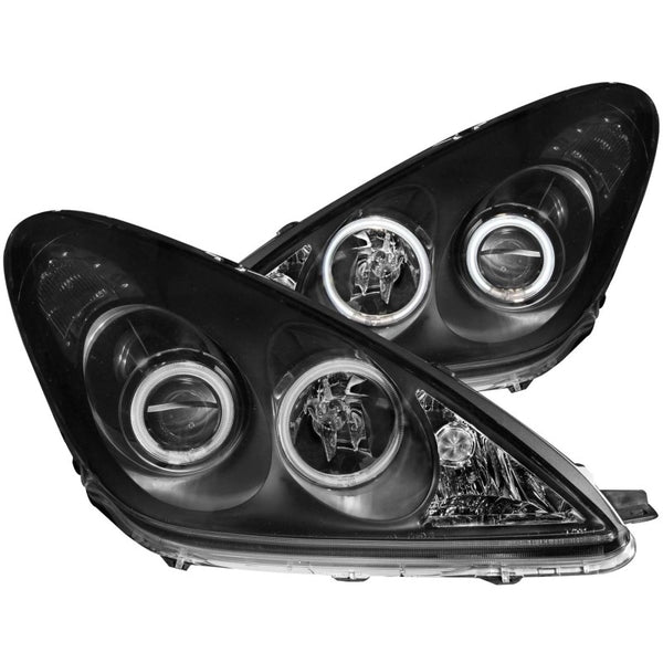 ANZO Projector Headlights w/ Halo (Black) for 2002-2003 Lexus ES300