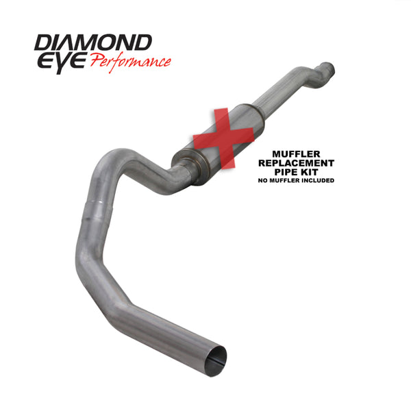 Diamond Eye 4in Catback Replacement Pipe for 03-07 Ford 6.0L F250/F350 (Extended Cab Only)
