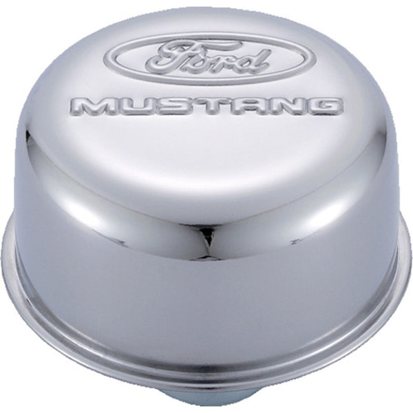 Ford Racing Chrome Breather Cap with Mustang Logo