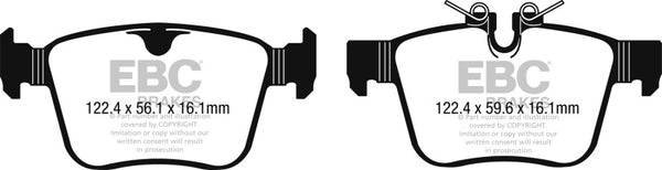 EBC Greenstuff Rear Brake Pads for 2016+ Jaguar F-Pace 2.0L TD (180)